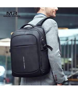 MARK RYDEN τσάντα πλάτης MR9191DY-00, με θήκη laptop 15.6", μαύρη