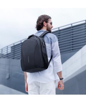 MARK RYDEN τσάντα πλάτης MR9380, θήκη laptop 15.6", λουκέτο TSA, μαύρη
