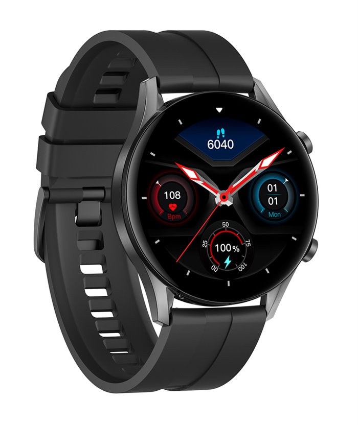 HIFUTURE smartwatch FutureGo Flex, 1.32", IP68, heart rate, μαύρο