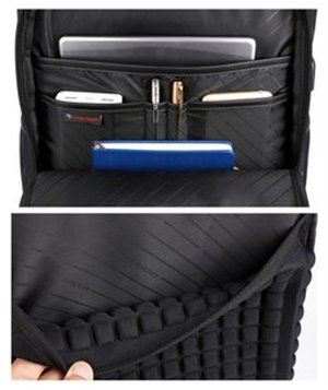 ARCTIC HUNTER τσάντα πλάτης B00120C-BK με θήκη laptop 15.6", μαύρη