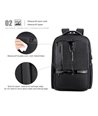 ARCTIC HUNTER τσάντα πλάτης B00120C-BK με θήκη laptop 15.6", μαύρη