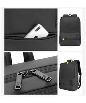 ARCTIC HUNTER τσάντα πλάτης B00360-GY με θήκη laptop 15.6", USB, γκρι