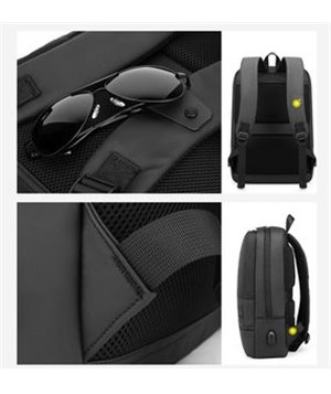 ARCTIC HUNTER τσάντα πλάτης B00360-GY με θήκη laptop 15.6", USB, γκρι