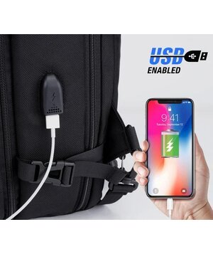 ARCTIC HUNTER τσάντα πλάτης B00382, με θήκη laptop 15.6", 33L, μαύρη