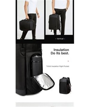 ARCTIC HUNTER τσάντα πλάτης GB00397-BK με θήκη laptop 15.6", USB, μαύρη