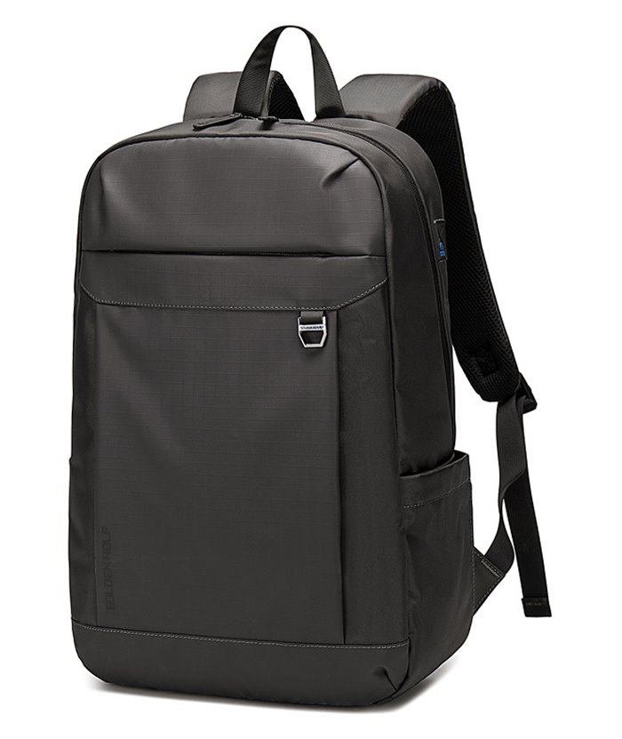 GOLDEN WOLF τσάντα πλάτης GB00400-BK, με θήκη laptop 15.6", μαύρη