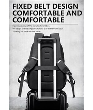 GOLDEN WOLF τσάντα πλάτης GB00433, με θήκη laptop 15.6", 23L, μαύρη