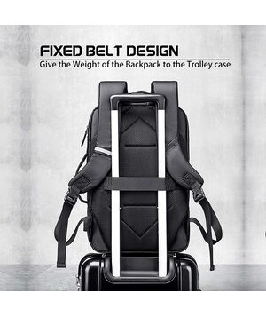 GOLDEN WOLF τσάντα πλάτης GB00450, με θήκη laptop 15.6", 22L, μαύρη