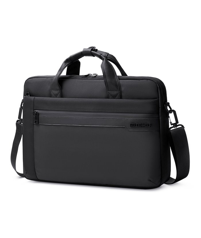 GOLDEN WOLF τσάντα ώμου GW00010, με θήκη laptop 15.6", 12L, μαύρη