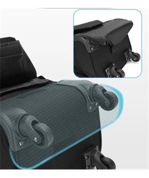 ARCTIC HUNTER τσάντα ταξιδίου LG1500165-BK τροχήλατη, θήκη laptop, μαύρη