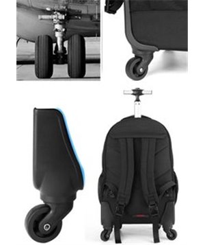 ARCTIC HUNTER τσάντα ταξιδίου LG1500165-BK τροχήλατη, θήκη laptop, μαύρη