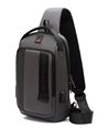 ARCTIC HUNTER Τσάντα Crossbody XB00100-GY, USB, αδιάβροχη, γκρι