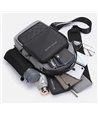 ARCTIC HUNTER Τσάντα Crossbody XB00105-BK, USB, αδιάβροχη, μαύρο
