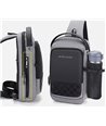 ARCTIC HUNTER Τσάντα Crossbody XB00105-BK, USB, αδιάβροχη, μαύρο