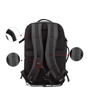 ARCTIC HUNTER τσάντα πλάτης B-00187-BK με θήκη laptop 15.6", μαύρη