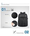 ARCTIC HUNTER τσάντα πλάτης B00121C-BK με θήκη laptop 15.6", μαύρη