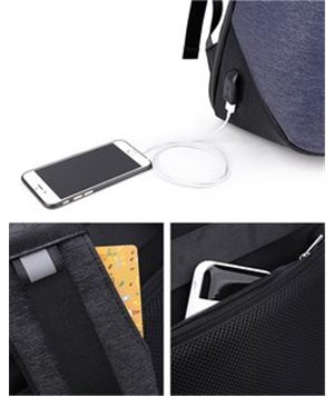 ARCTIC HUNTER τσάντα πλάτης B00193-BK με θήκη laptop 15.6", μαύρη