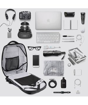 ARCTIC HUNTER τσάντα πλάτης B00193-BK με θήκη laptop 15.6", μαύρη