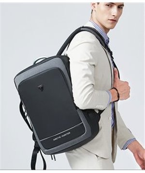 ARCTIC HUNTER τσάντα πλάτης B00227-BK με θήκη laptop 17", μαύρη