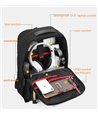 ARCTIC HUNTER τσάντα πλάτης B00357-BK με θήκη laptop 15.6", μαύρη