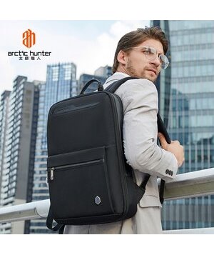ARCTIC HUNTER τσάντα πλάτης B00410με θήκη laptop 14", πτυσσόμενη, μαύρη