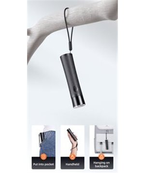 USAMS power bank με φακό US-CD166, 4000mAh, USB output, 2A, μαύρο