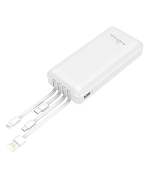 POWERTECH Power Bank PT-979 20000mAh, 4x Output, PD 20W & QC 18W, λευκό