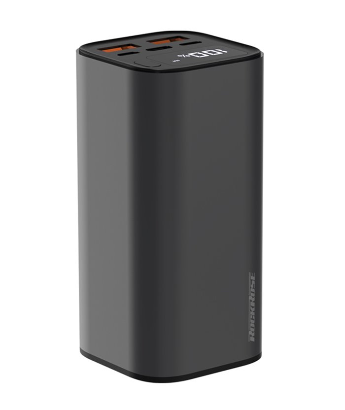 ROCKROSE power bank RRPB21, 20000mAh, 2x USB & USB Type-C, 52.5W, γκρι