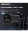 ROCKROSE power bank RRPB21, 20000mAh, 2x USB & USB Type-C, 52.5W, γκρι
