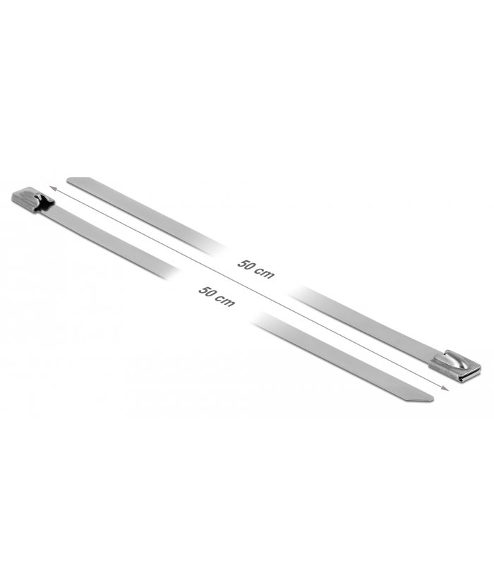 DELOCK μεταλλικός σφιγκτήρας καλωδίων 18774, 500x7.9mm, 10τμχ