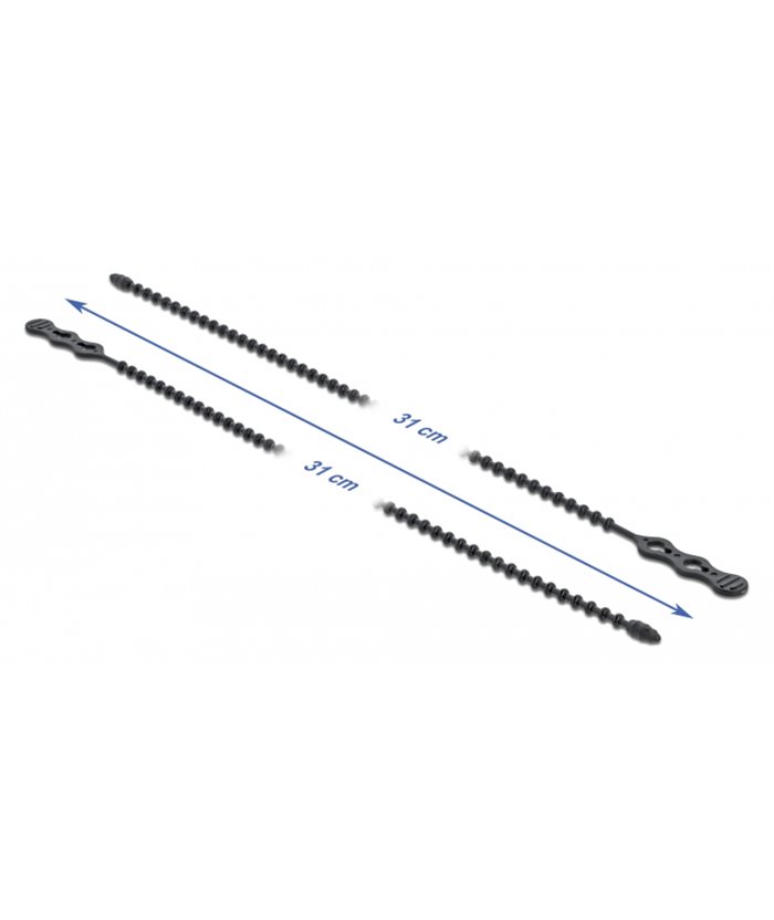 DELOCK Δεματικά καλωδίων 18967, επαναχρησιμοποιούμενα, 310x4.5mm, 10τμχ