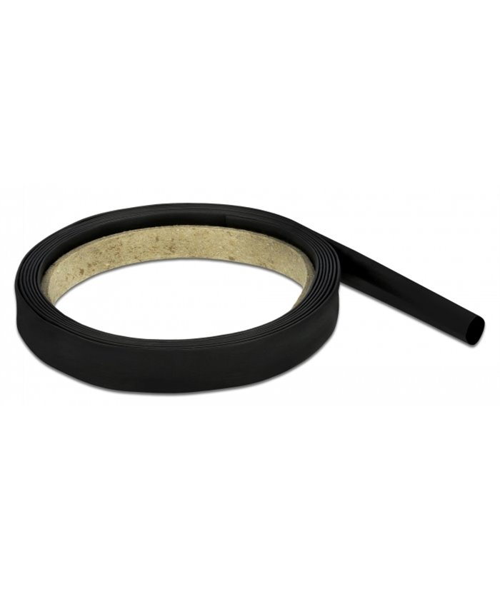 DELOCK Θερμοσυστελλόμενο μονωτικό για καλώδια 20666, 2mx8mm, 4:1 μαύρο