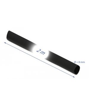 DELOCK Θερμοσυστελλόμενο μονωτικό για καλώδια 20666, 2mx8mm, 4:1 μαύρο