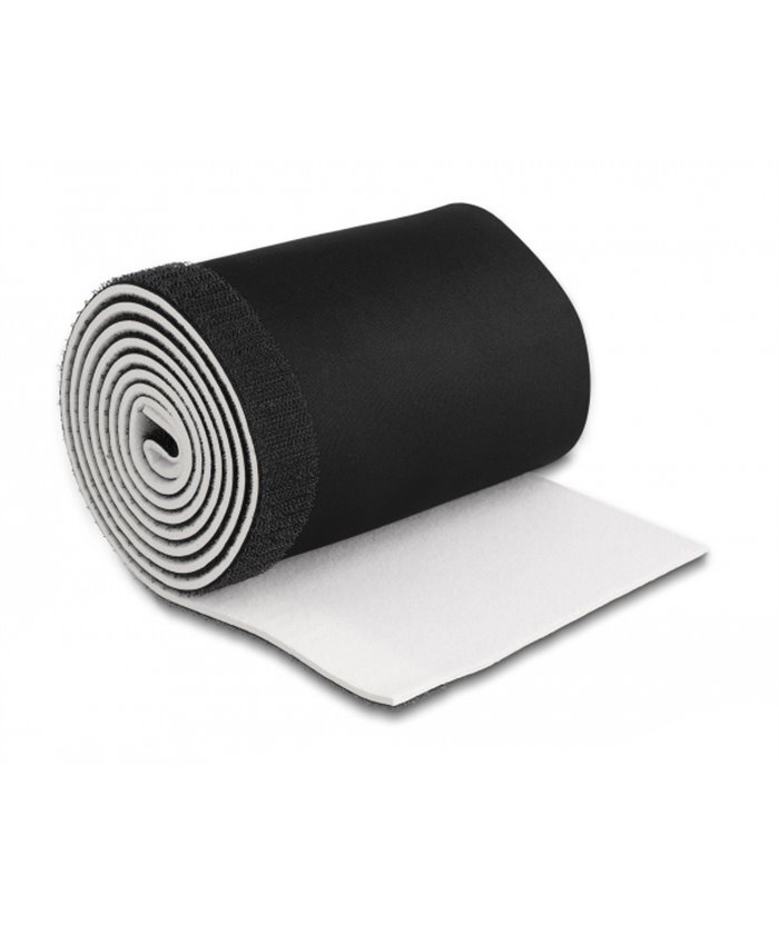 DELOCK ταινία νεοπρενίου τύπου Velcro 20864, 13.5cm, 1.5m, μαύρη/λευκή
