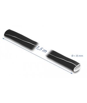 DELOCK ταινία νεοπρενίου τύπου Velcro 20864, 13.5cm, 1.5m, μαύρη/λευκή