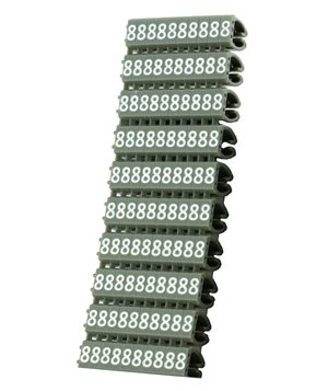 POWERTECH Clip αρίθμησης καλωδίου Νο 8, Brown, 10τεμ.