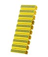 POWERTECH Clip αρίθμησης καλωδίου γράμμα C, Yellow, 10τεμ.