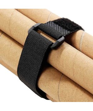 POWERTECH ιμάντας τύπου velcro TIES-026, 45x2cm, μαύρος, 10τμχ