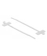 POWERTECH δεματικά καλωδίων TIES-034 με ετικέτα, 100x2.5mm, λευκά, 25τμχ